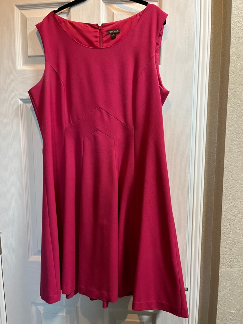 Voir Voir Sleeveless A-Line Mini Dress in Fuchsia